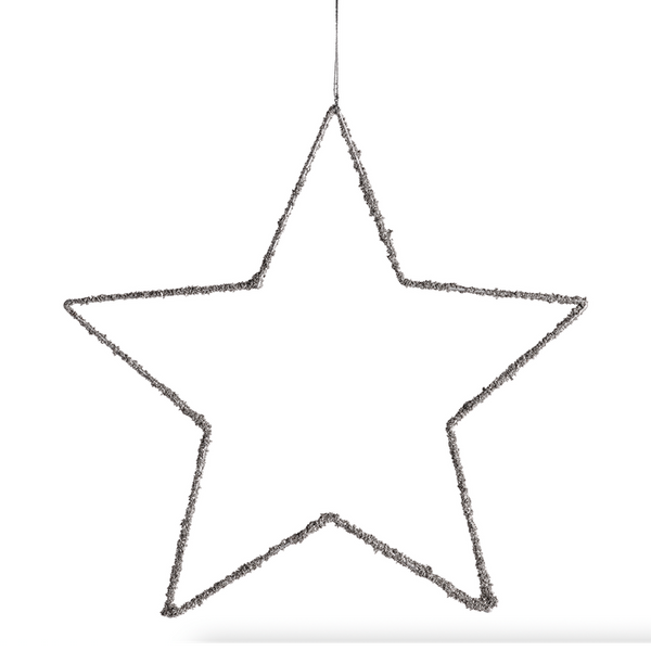 Glass Glitter Christmas Star JAK W