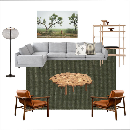 Minimal & Earthy Living Room
