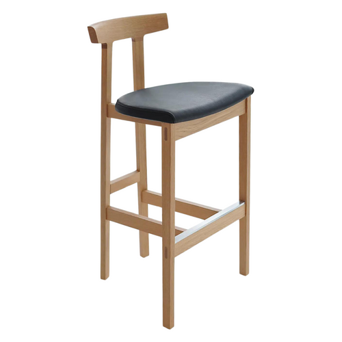 Torii Stool Furniture Bensen White Oak Black Leather Counter Stool