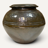 Vintage Clay Pot Decor Tine K Home Olive Green