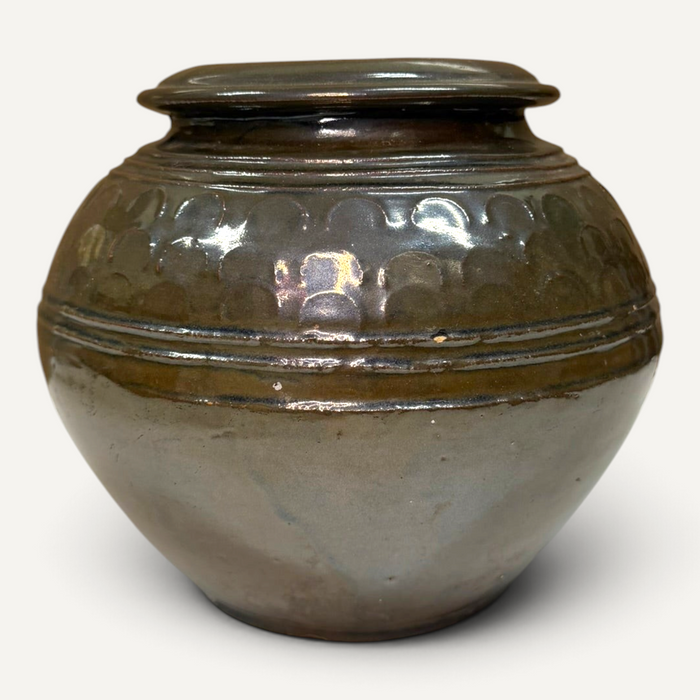 Vintage Clay Pot Decor Tine K Home Olive Green