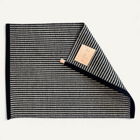 Pinstripe Entry Rug Area Rug Kasthall 27"D x 35"W Black and Beige