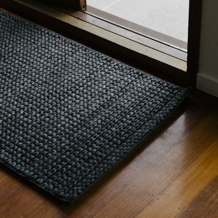 Pony Braid Entryway Rug Black – JAK W