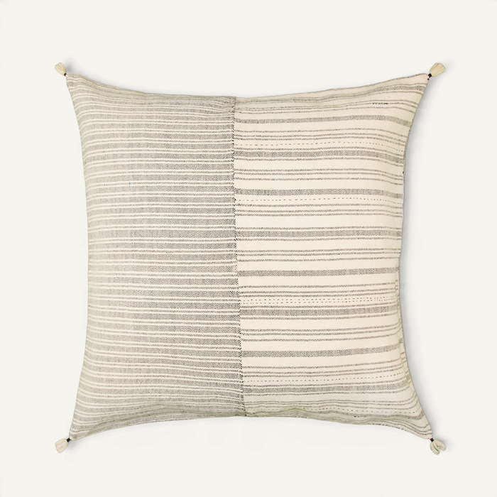 Black & White Striped Pillow Pillows & Throws Injiri 24" x 24" No Fill