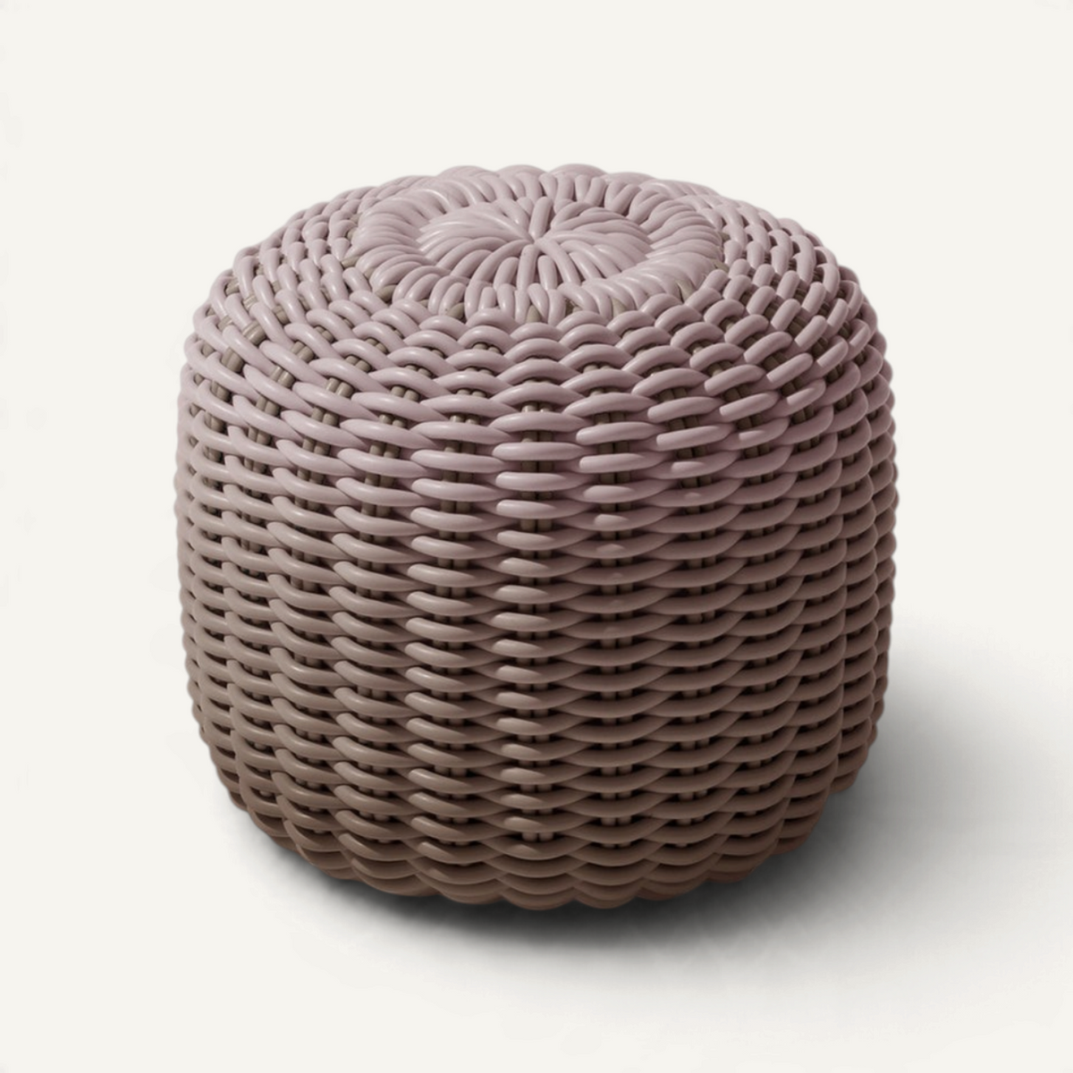Round Stool, Gradient Outdoor Ottoman Shore Studios Short Gradient Sand Dune