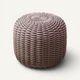 Round Stool, Gradient Outdoor Ottoman Shore Studios Short Gradient Sand Dune