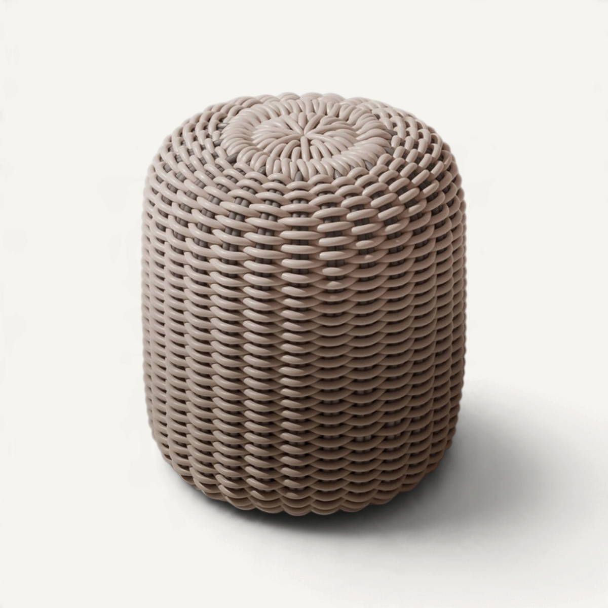 Round Stool, Gradient Outdoor Ottoman Shore Studios Tall Gradient Sand Dune