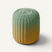Round Stool, Gradient Outdoor Ottoman Shore Studios Tall Gradient Tropic Sunset