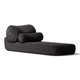 Bolster Lounge Sunlounger Shore Studios Monochrome Charcoal