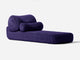 Bolster Lounge Sunlounger Shore Studios Monochrome Plum
