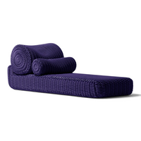 Bolster Lounge Sunlounger Shore Studios Monochrome Plum