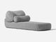 Bolster Lounge Sunlounger Shore Studios Monochrome Smoke