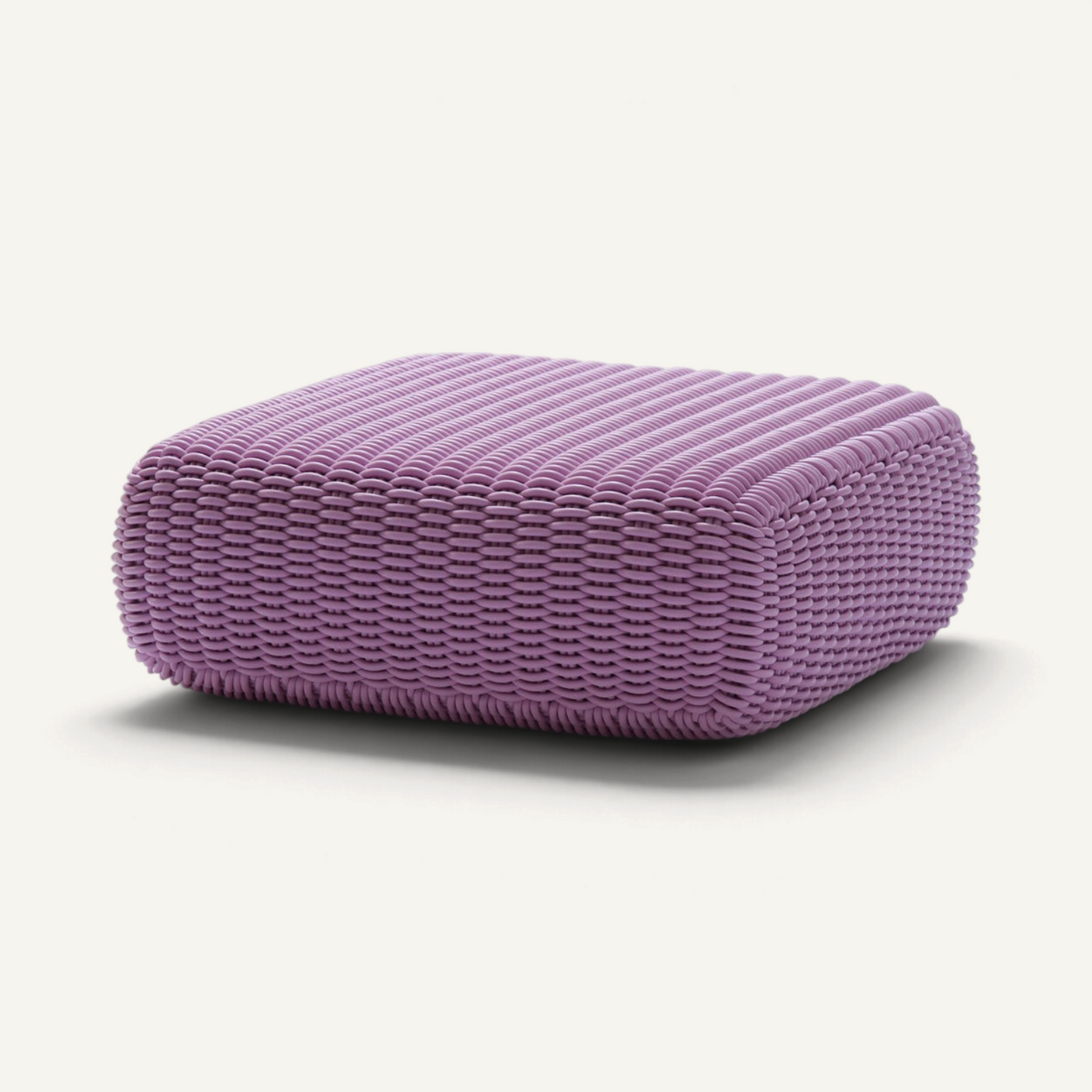 Square Ottoman Outdoor Pouf Shore Studios Monochrome Lavender