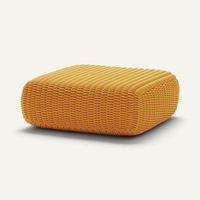 Square Ottoman Outdoor Pouf Shore Studios Monochrome Mango