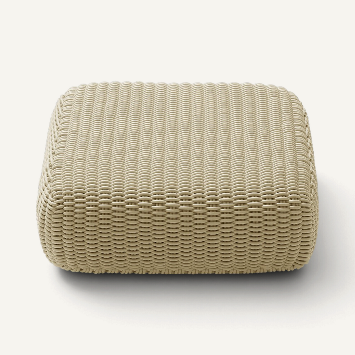 Square Ottoman Outdoor Pouf Shore Studios Monochrome Shell