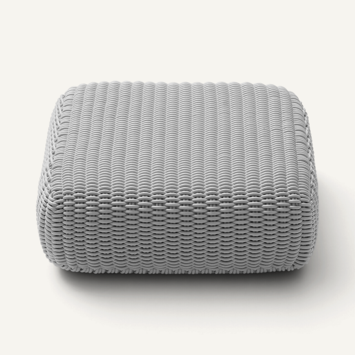 Square Ottoman Outdoor Pouf Shore Studios Monochrome Smoke