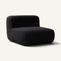 Lounge Chair Outdoor Lounge Shore Studios Monochrome Charcoal