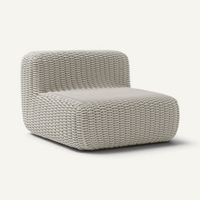 Lounge Chair Outdoor Lounge Shore Studios Monochrome Marshmallow