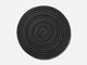 Monochrome Round Mat Outdoor Rug Shore Studios 30" D Charcoal 