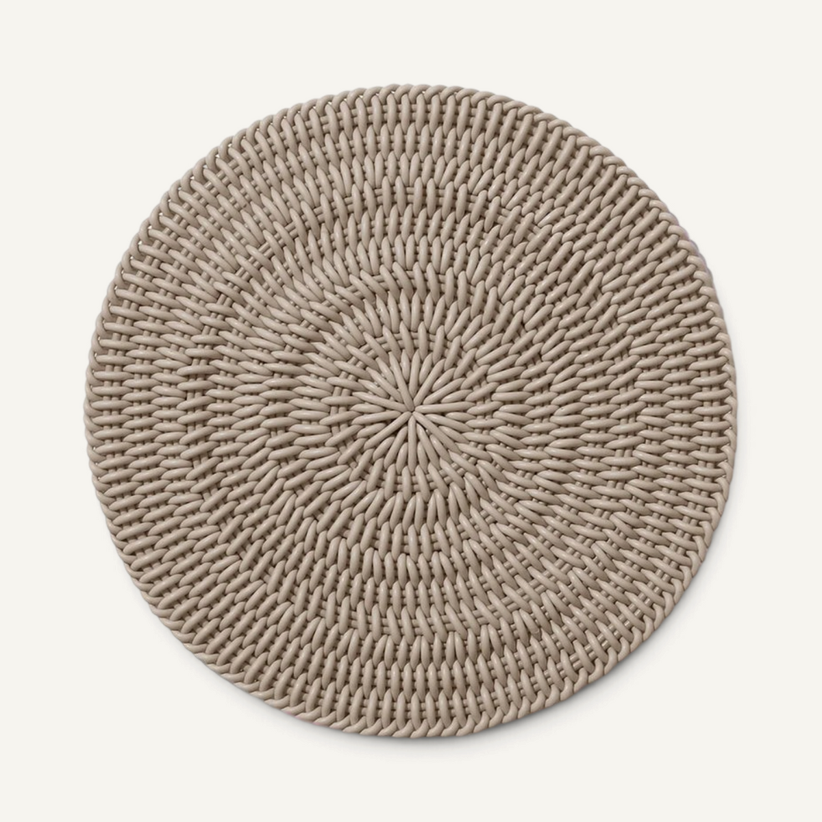 Monochrome Round Mat Outdoor Rug Shore Studios 30" D Clay
