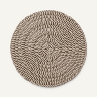 Monochrome Round Mat Outdoor Rug Shore Studios 30" D Clay