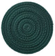 Monochrome Round Mat Outdoor Rug Shore Studios 30" D Emerald 