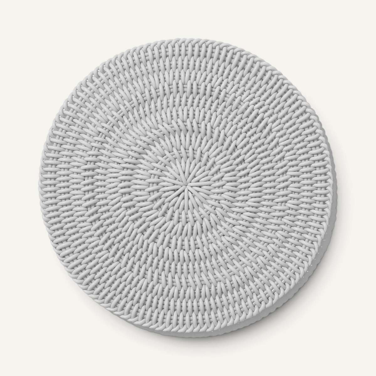 Monochrome Round Mat Outdoor Rug Shore Studios 30" D Smoke
