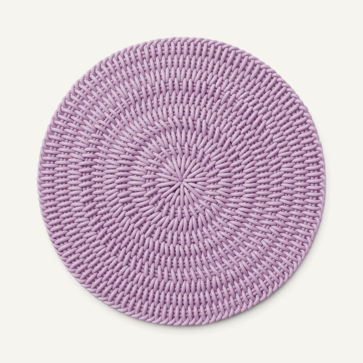 Monochrome Round Mat Outdoor Rug Shore Studios 30" D Lavender