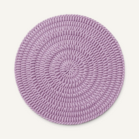 Monochrome Round Mat Outdoor Rug Shore Studios 30" D Lavender