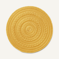 Monochrome Round Mat Outdoor Rug Shore Studios 30" D Mango