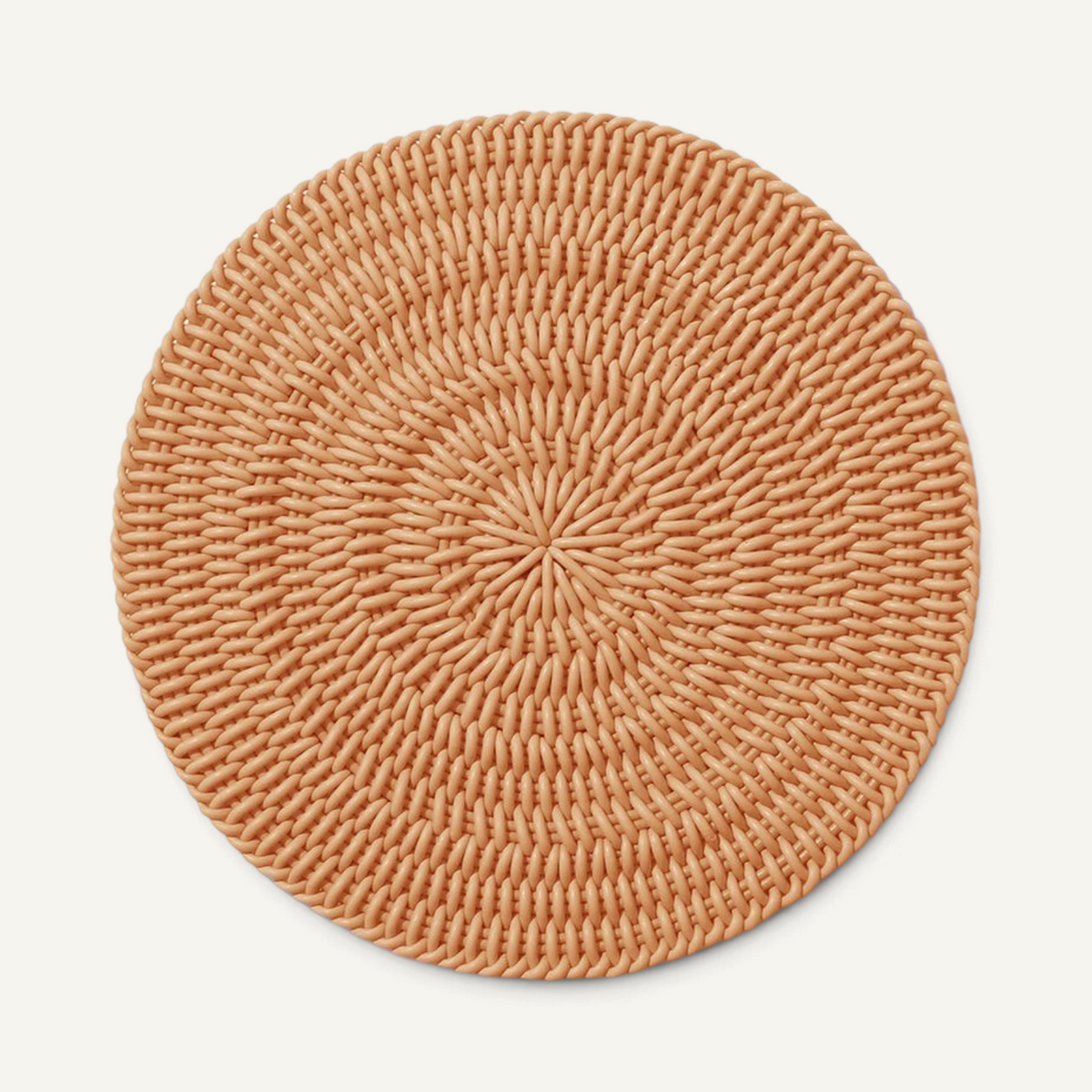 Monochrome Round Mat Outdoor Rug Shore Studios 30" D Peach