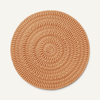 Monochrome Round Mat Outdoor Rug Shore Studios 30" D Peach