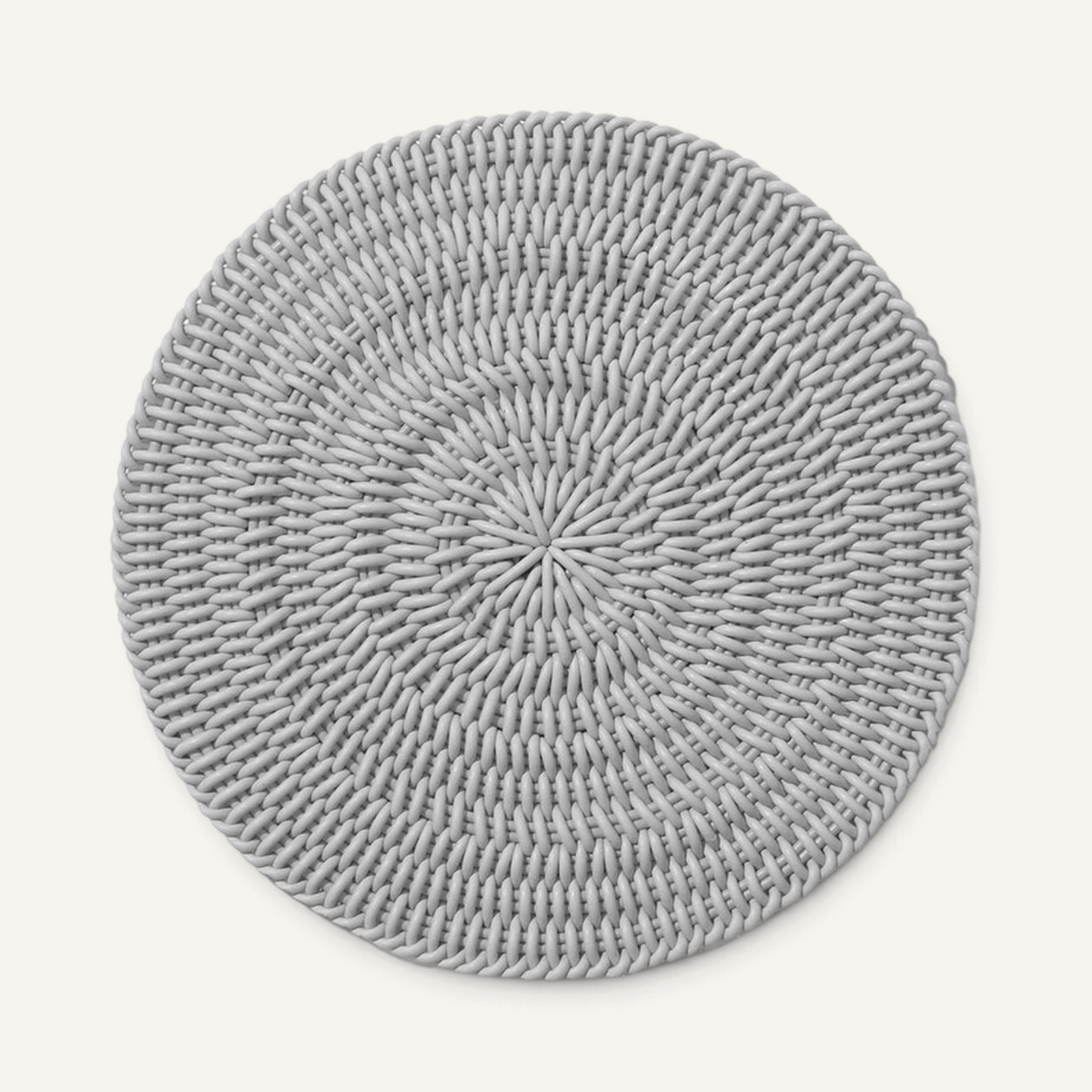 Monochrome Round Mat Outdoor Rug Shore Studios 30" D Slate