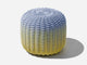 Round Stool, Gradient Outdoor Ottoman Shore Studios Short Gradient Lemon Grass 