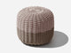 Round Stool, Multistripe Outdoor Ottoman Shore Studios Short Multistripe Clay and Sand 