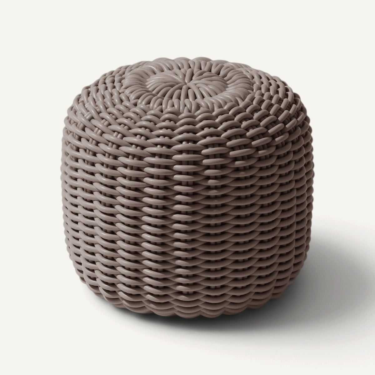 Round Stool, Monochrome Outdoor Ottoman Shore Studios Short Clay