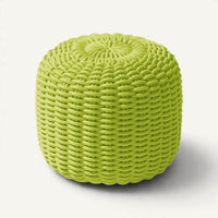 Round Stool, Monochrome Outdoor Ottoman Shore Studios Short Lime