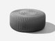 Round Ottoman, Gradient Outdoor Ottoman Shore Studios Gradient Soft Stone Small 
