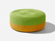 Round Ottoman, Multi-Stripe Outdoor Ottoman Shore Studios Multistripe Mango and Lime Small 