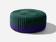 Round Ottoman, Multi-Stripe Outdoor Ottoman Shore Studios Multistripe Plum and Emerald Small 