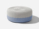 Round Ottoman, Multi-Stripe Outdoor Ottoman Shore Studios Multistripe River & Marshmallow Small 