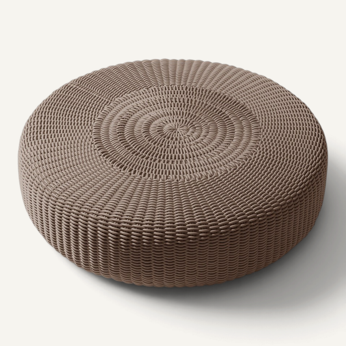 Round Ottoman, Monochrome Outdoor Ottoman Shore Studios Small Clay