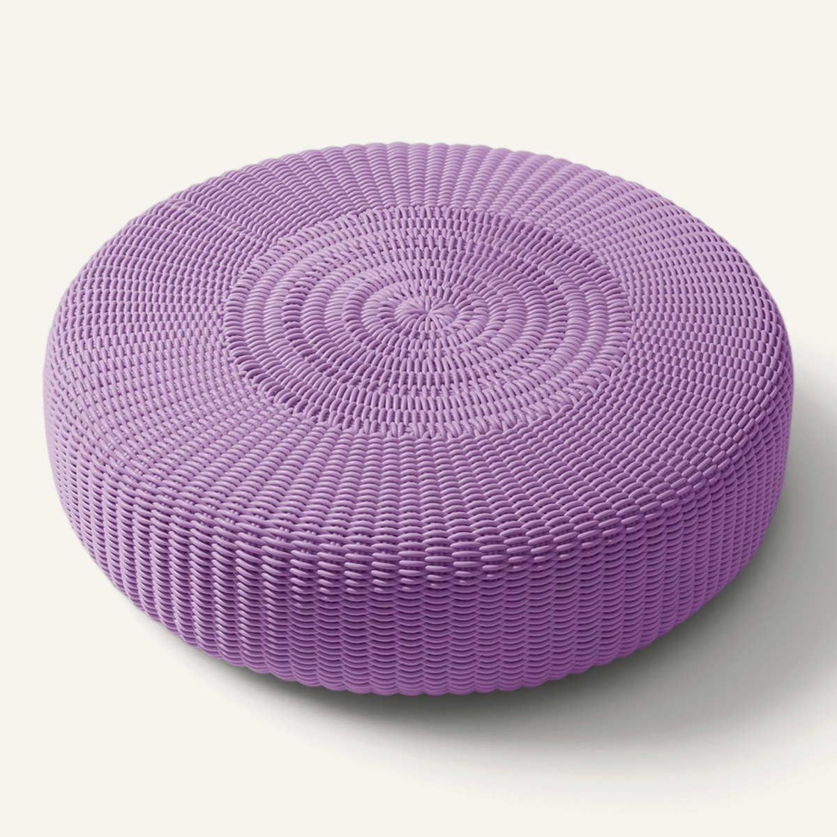 Round Ottoman, Monochrome Outdoor Ottoman Shore Studios Small Lavender