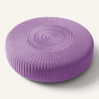 Round Ottoman, Monochrome Outdoor Ottoman Shore Studios Small Lavender