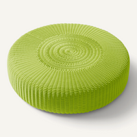 Round Ottoman, Monochrome Outdoor Ottoman Shore Studios Small Lime