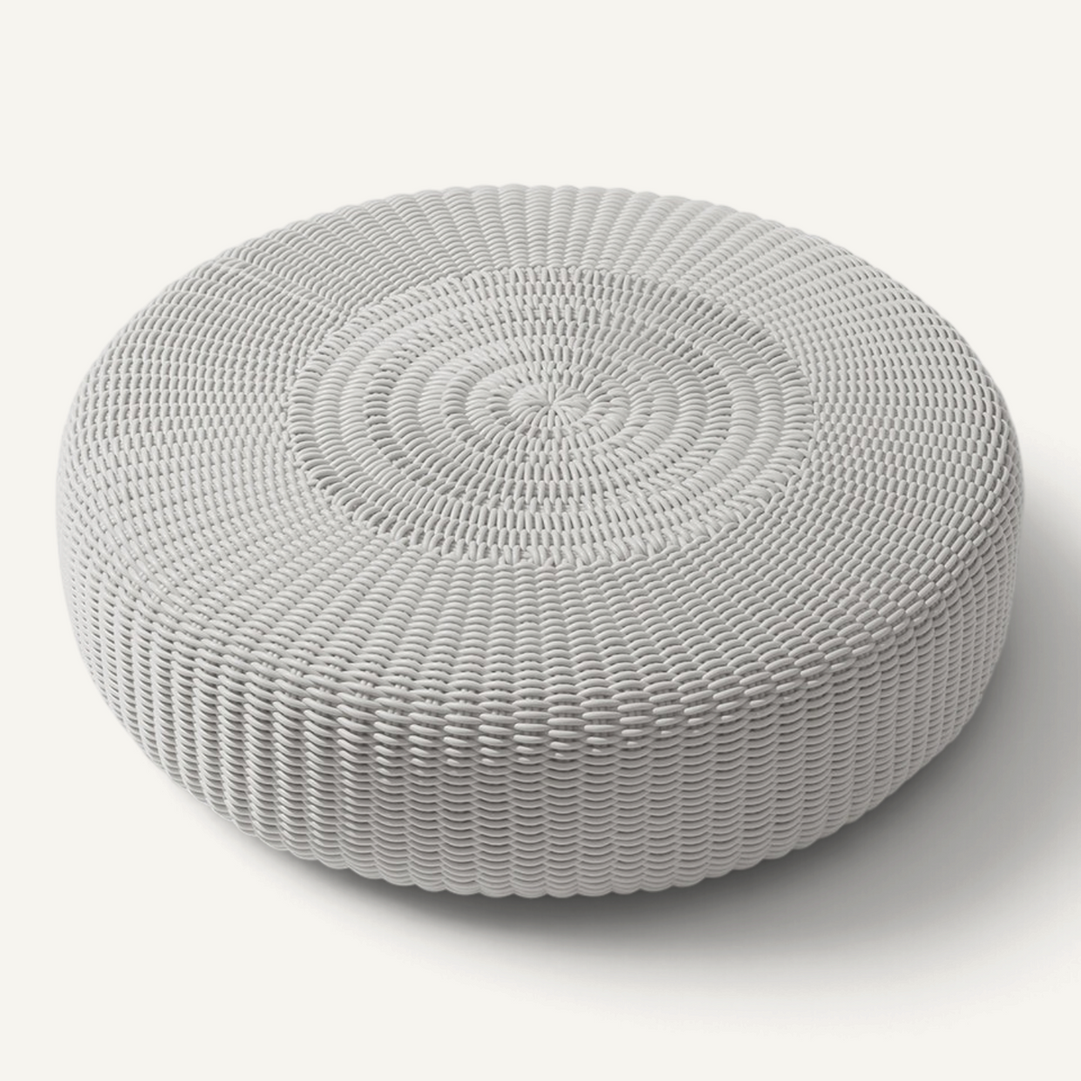 Round Ottoman, Monochrome Outdoor Ottoman Shore Studios Small Marshmallow
