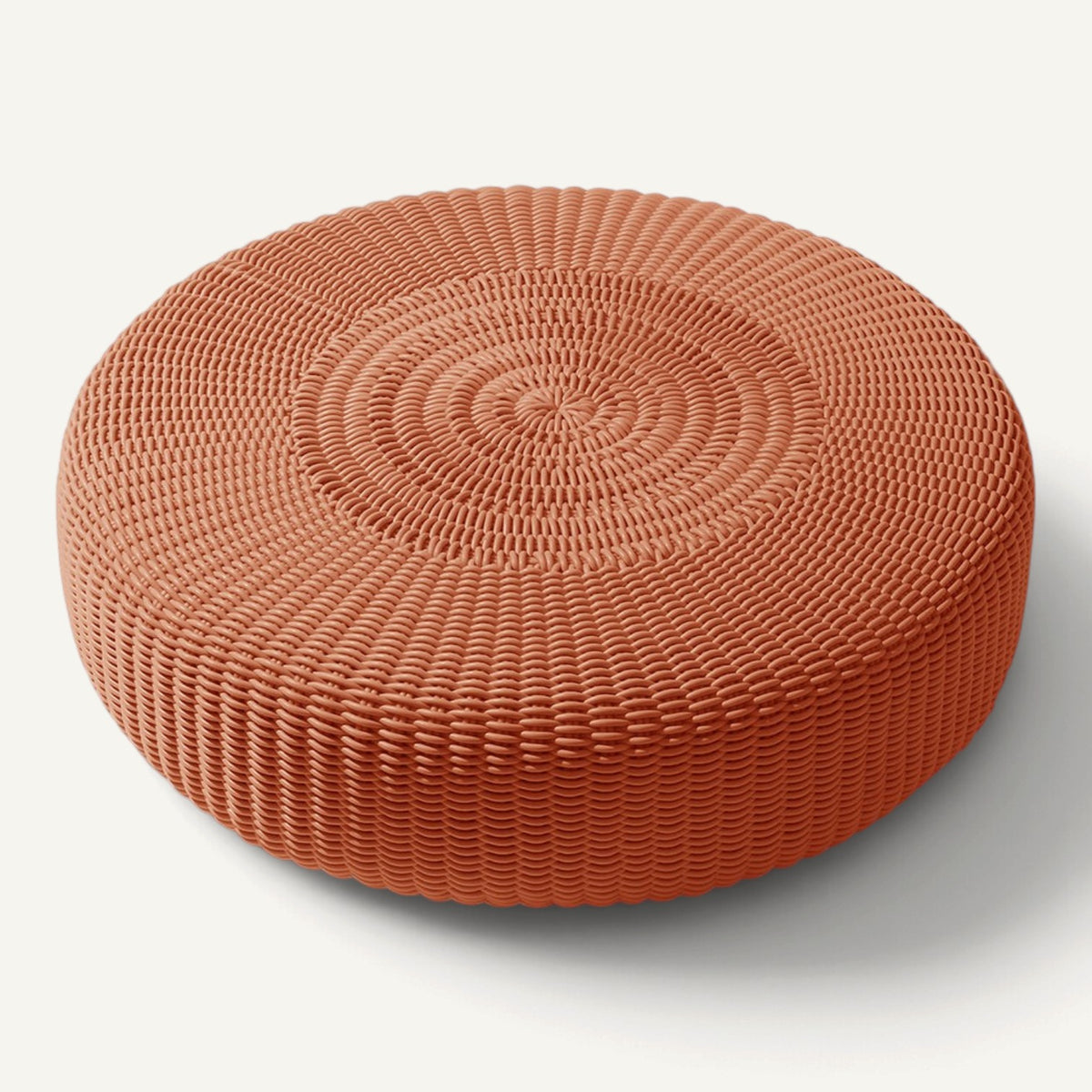 Round Ottoman, Monochrome Outdoor Ottoman Shore Studios Small Peach
