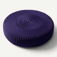 Round Ottoman, Monochrome Outdoor Ottoman Shore Studios Small Plum