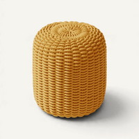 Round Stool, Monochrome Outdoor Ottoman Shore Studios Tall Mango