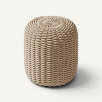 Round Stool Outdoor Ottoman Shore Studios Tall Shell